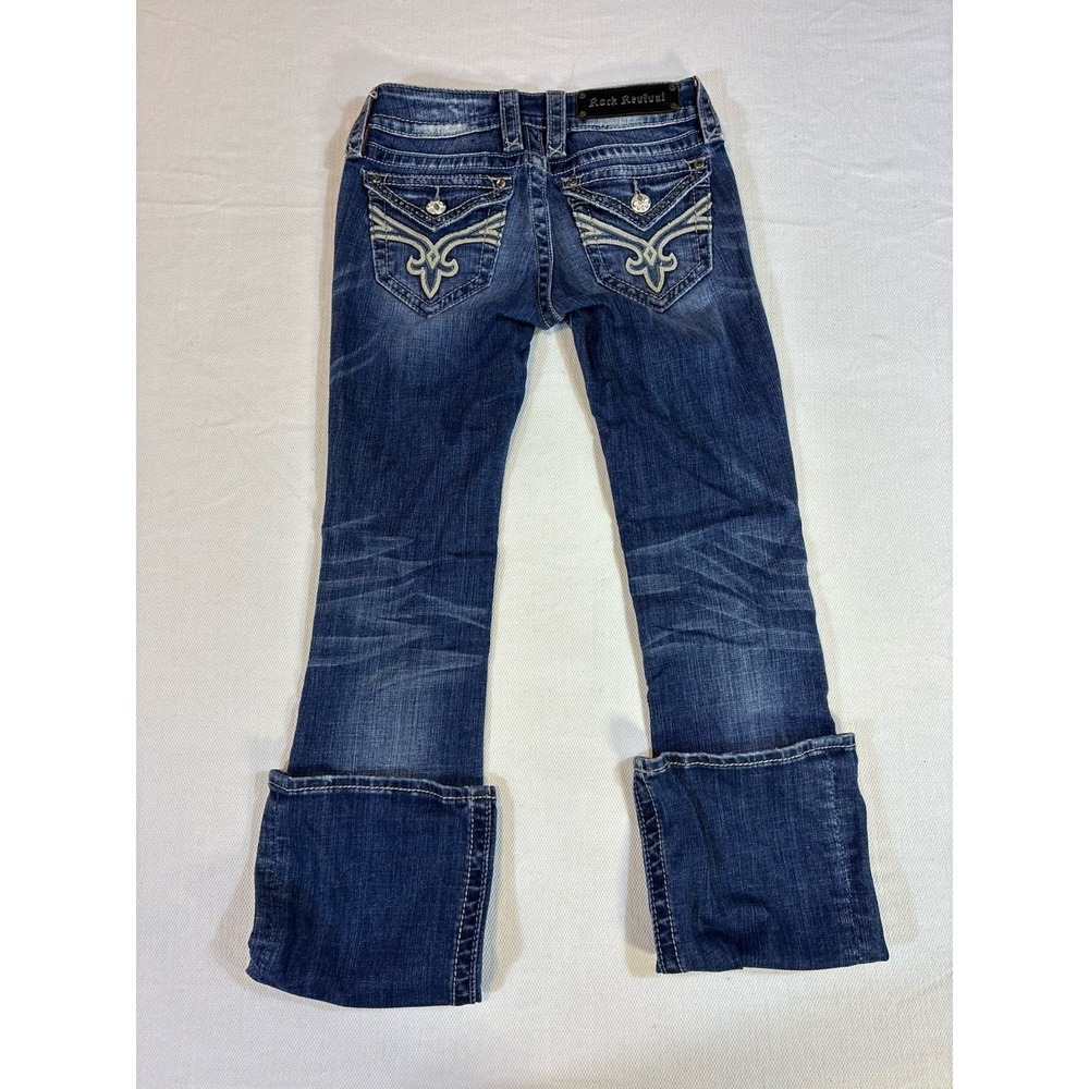 Rock Revival Women’s Dark Blue Embroidered Back Pocket Jeans